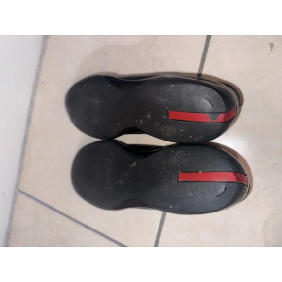 Prada Black leather slide on loafers men black slides US 10.5 - Picture 11 of 14